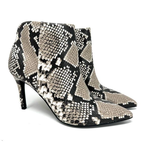 Nine West Finny Womens Snake High Heel Ankle Boots - Picture 5 of 13